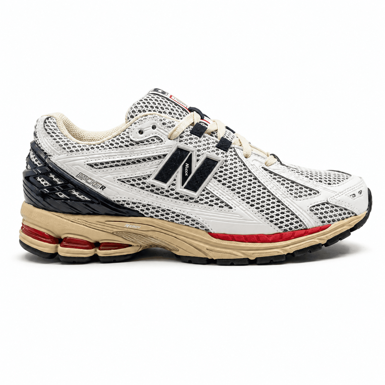 New Balance 1906R كريمي وكحلي وأحمر 1