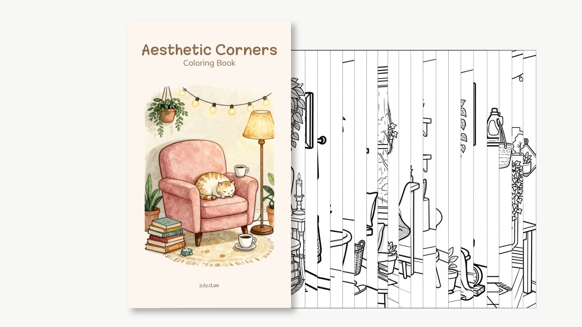 Aesthetic Corners Coloring Book 1